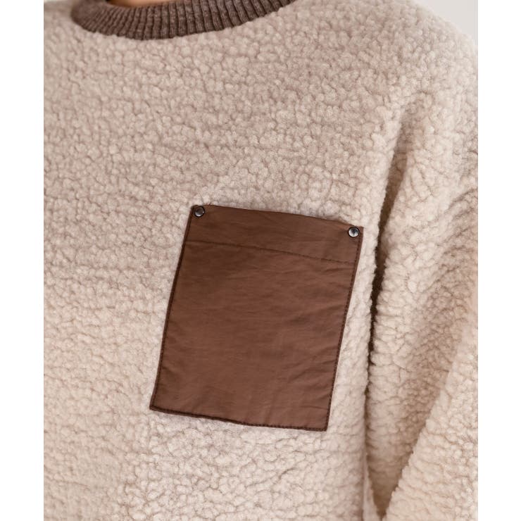 配色ポケットボアプルオーバー | rps | 詳細画像10 
