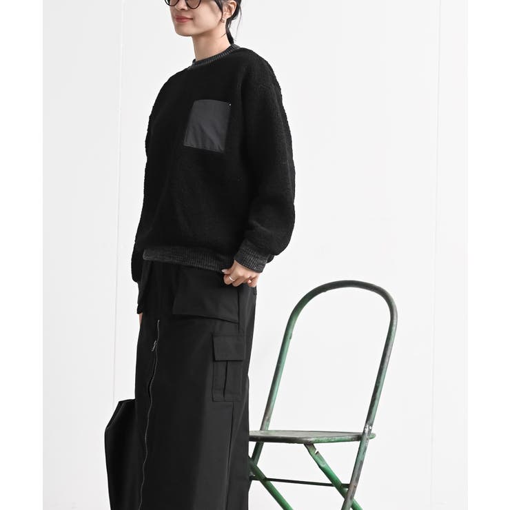 配色ポケットボアプルオーバー | rps | 詳細画像13 