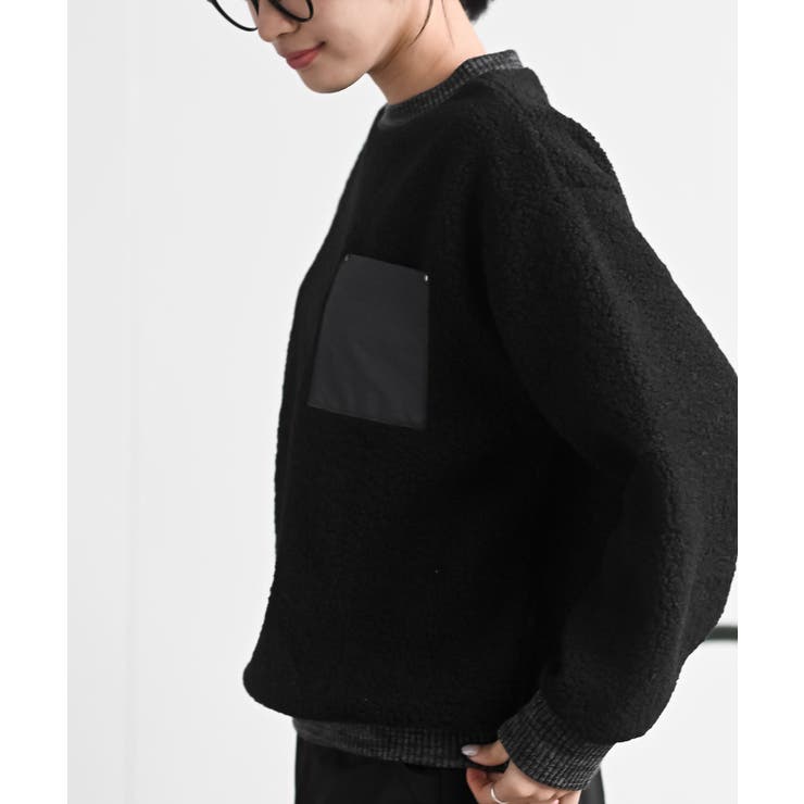 配色ポケットボアプルオーバー | rps | 詳細画像17 