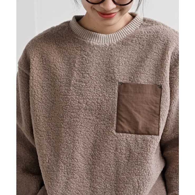 配色ポケットボアプルオーバー | rps | 詳細画像24 