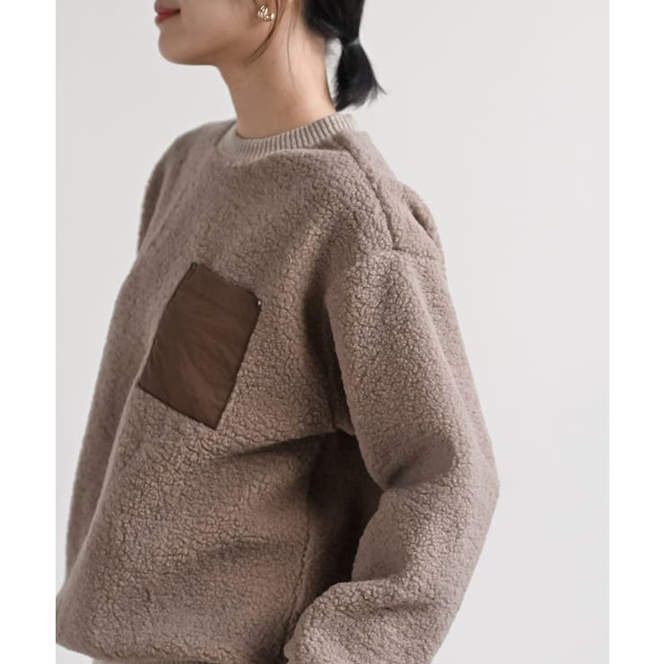 配色ポケットボアプルオーバー | rps | 詳細画像25 