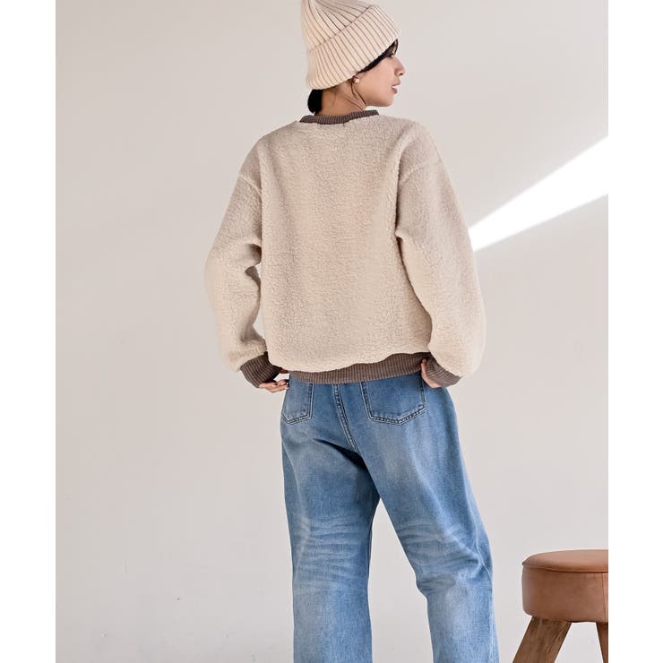 配色ポケットボアプルオーバー | rps | 詳細画像4 