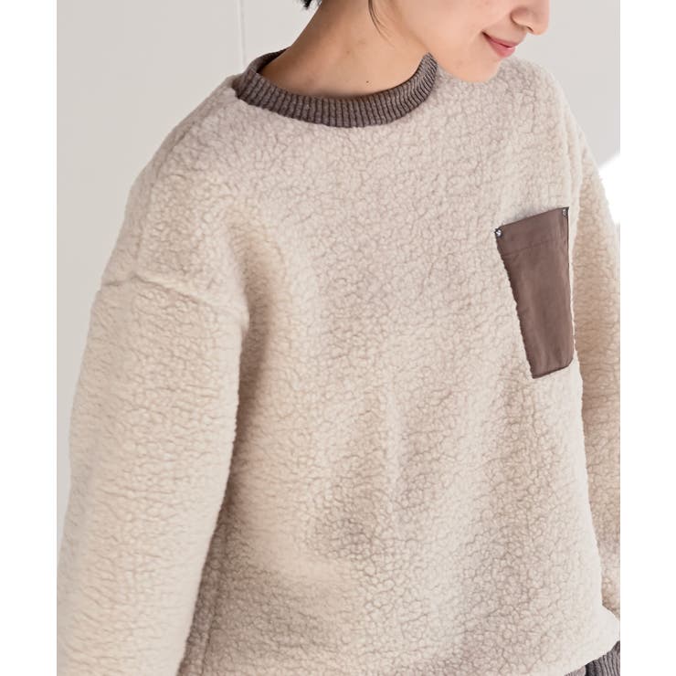 配色ポケットボアプルオーバー | rps | 詳細画像7 
