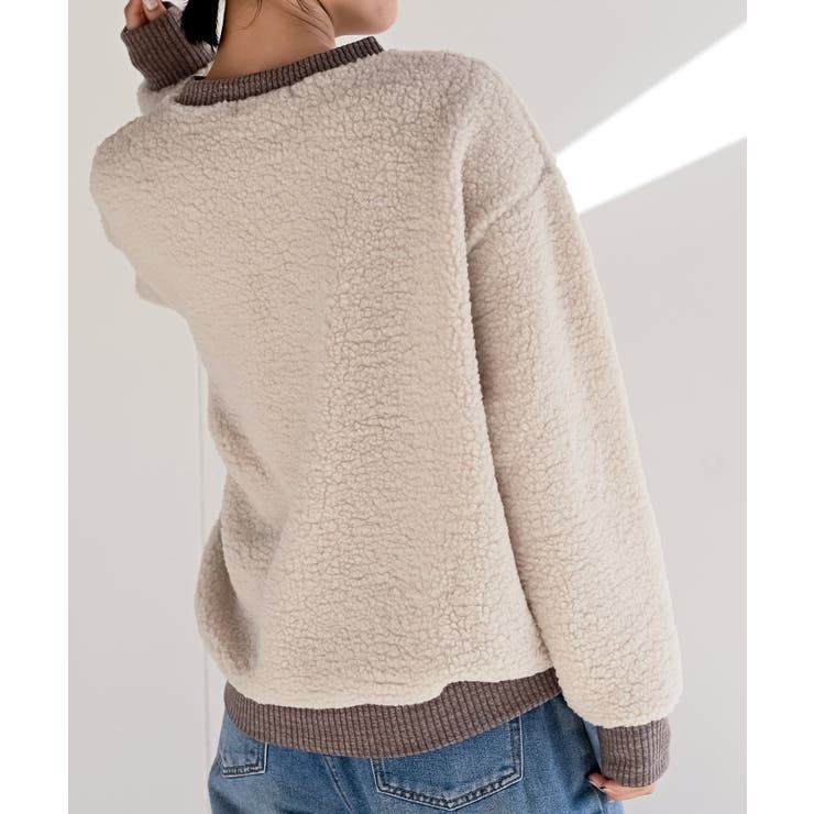 配色ポケットボアプルオーバー | rps | 詳細画像8 