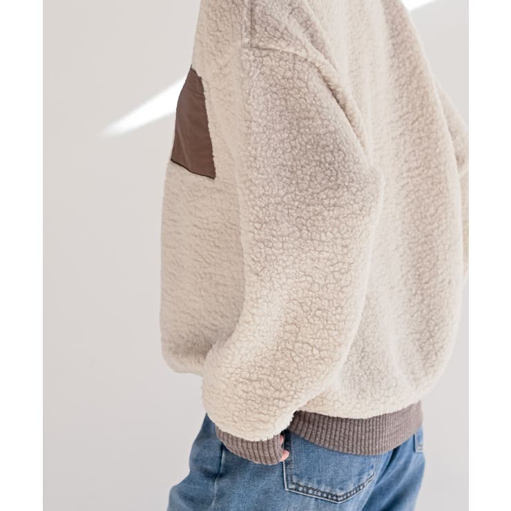 配色ポケットボアプルオーバー | rps | 詳細画像9 