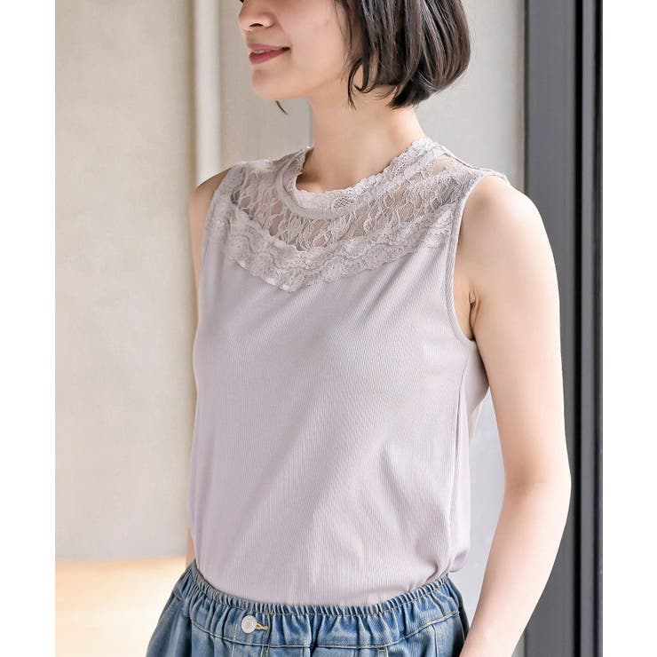 レース切替ハイネックタンクトップ[品番：RPSW0002492]｜rps