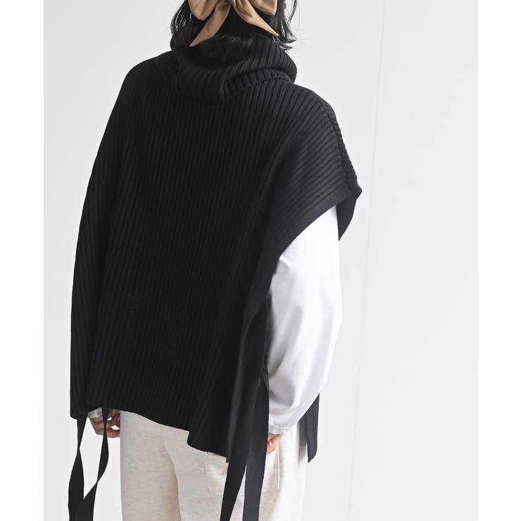 サイドリボンタートルリブニットベスト | rps | 詳細画像16 