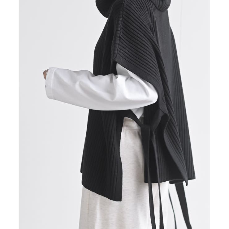 サイドリボンタートルリブニットベスト | rps | 詳細画像17 