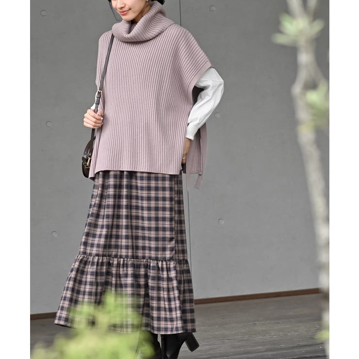 サイドリボンタートルリブニットベスト | rps | 詳細画像31 