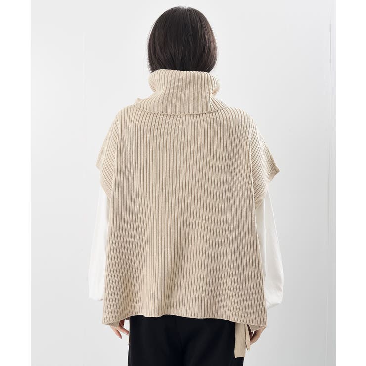 サイドリボンタートルリブニットベスト | rps | 詳細画像38 