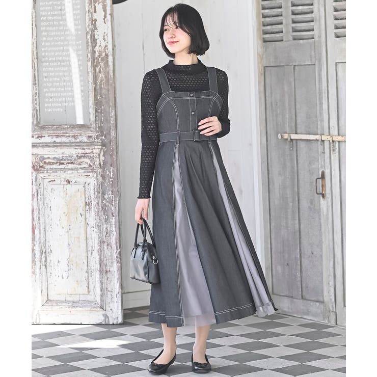 チュール切替配色ステッチジャンドレ[品番：RPSW0001426]｜rps（アール