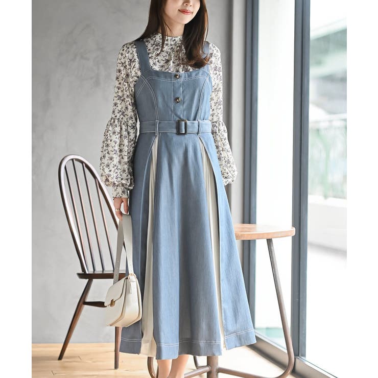 シフォンプリーツ切替ジャンスカ | rps | 詳細画像1 