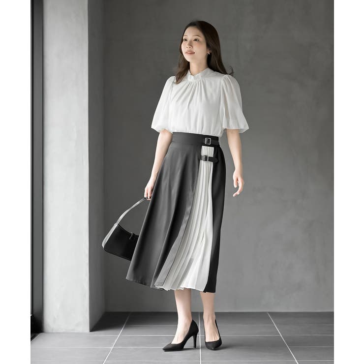 シフォン切替ラップスカート | rps | 詳細画像2 