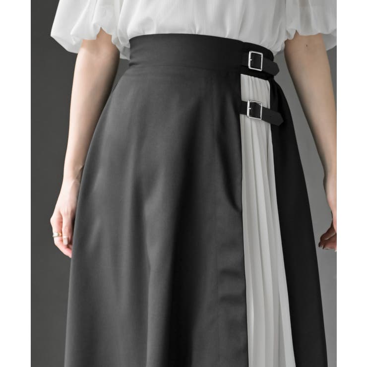 シフォン切替ラップスカート | rps | 詳細画像6 