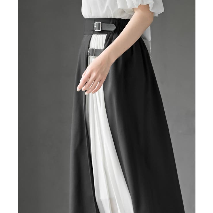 シフォン切替ラップスカート | rps | 詳細画像7 