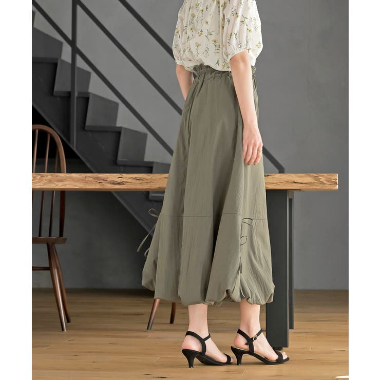 サイドリボンワッシャーバルーンロングスカート | rps | 詳細画像11 