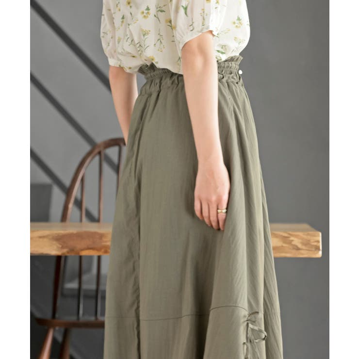 サイドリボンワッシャーバルーンロングスカート | rps | 詳細画像15 