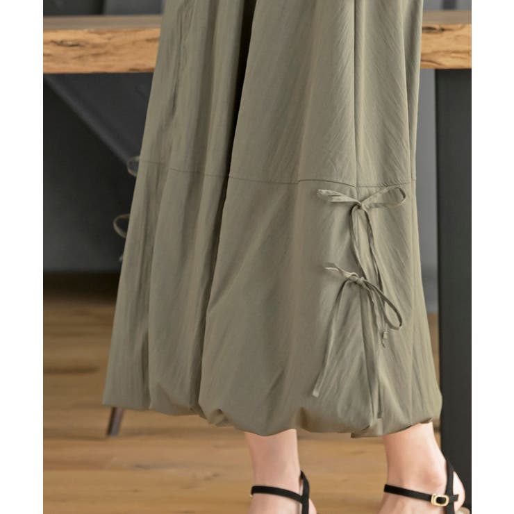 サイドリボンワッシャーバルーンロングスカート | rps | 詳細画像17 