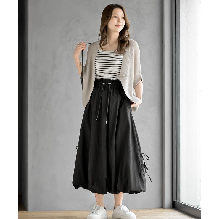 サイドリボンワッシャーバルーンロングスカート | rps | 詳細画像2 