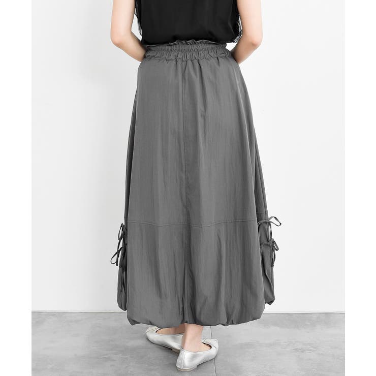 サイドリボンワッシャーバルーンロングスカート | rps | 詳細画像27 
