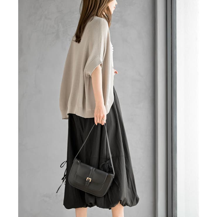 サイドリボンワッシャーバルーンロングスカート | rps | 詳細画像3 