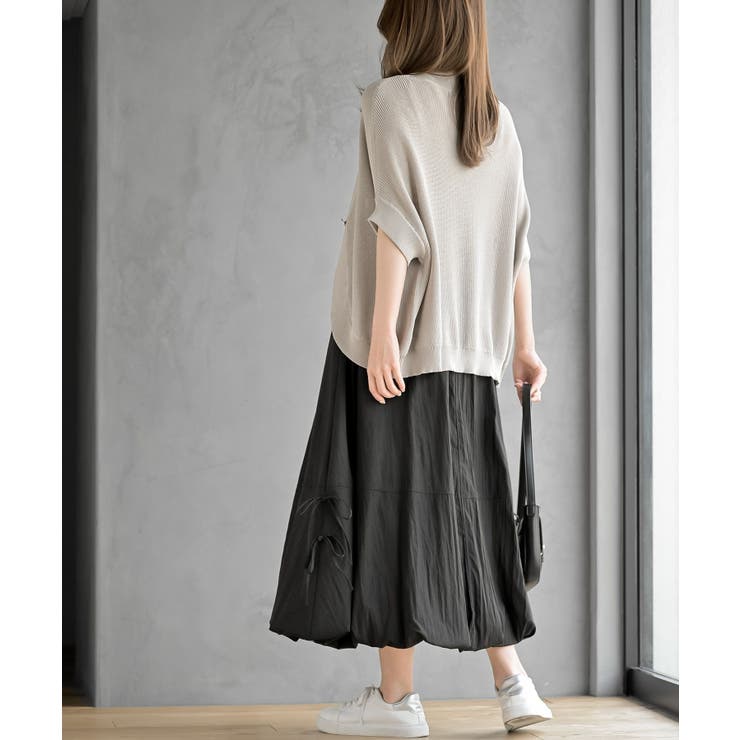 サイドリボンワッシャーバルーンロングスカート | rps | 詳細画像4 