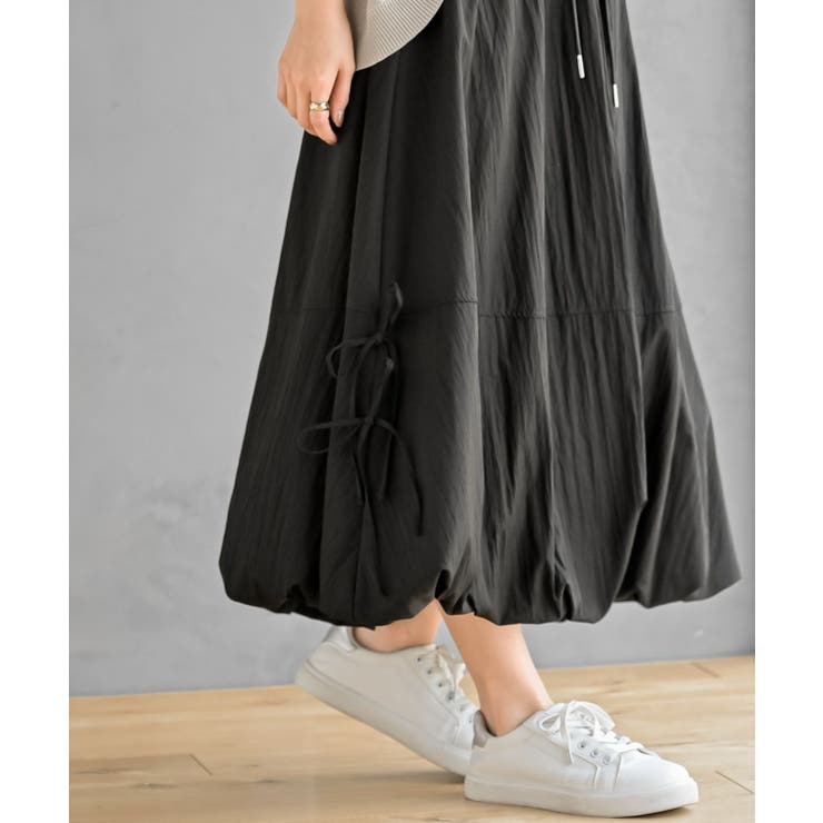 サイドリボンワッシャーバルーンロングスカート | rps | 詳細画像7 