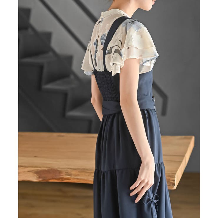 サイドリボンシフォンレイヤーティアードジャンスカ | rps | 詳細画像25 