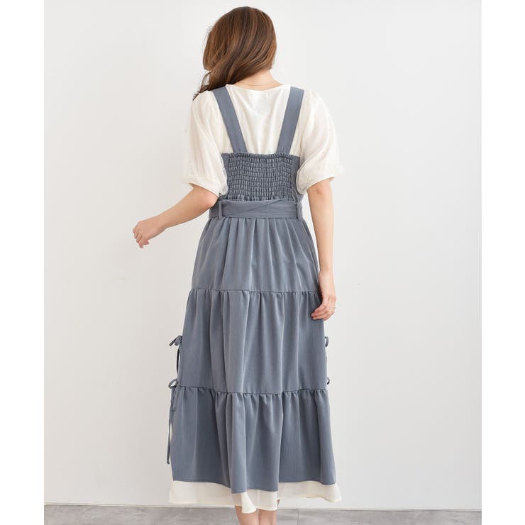 サイドリボンシフォンレイヤーティアードジャンスカ | rps | 詳細画像28 