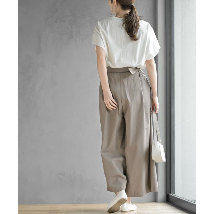 麻混タックワイドパンツ | rps | 詳細画像4 