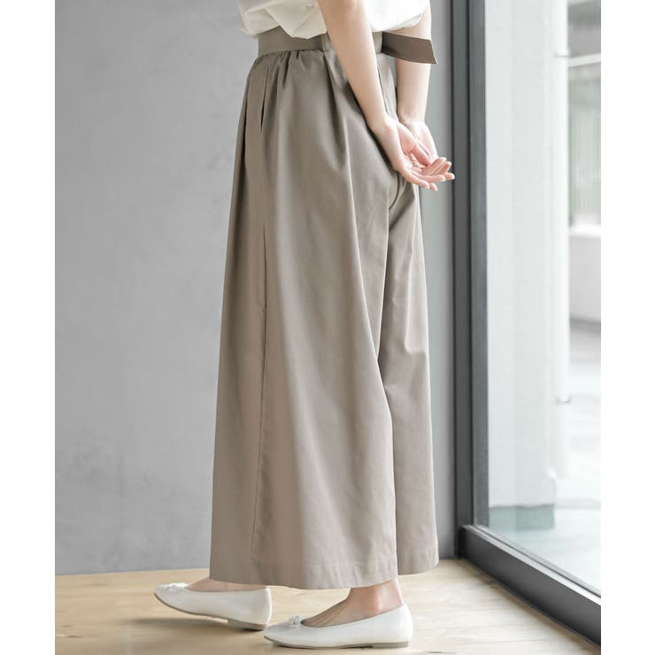 麻混タックワイドパンツ | rps | 詳細画像7 