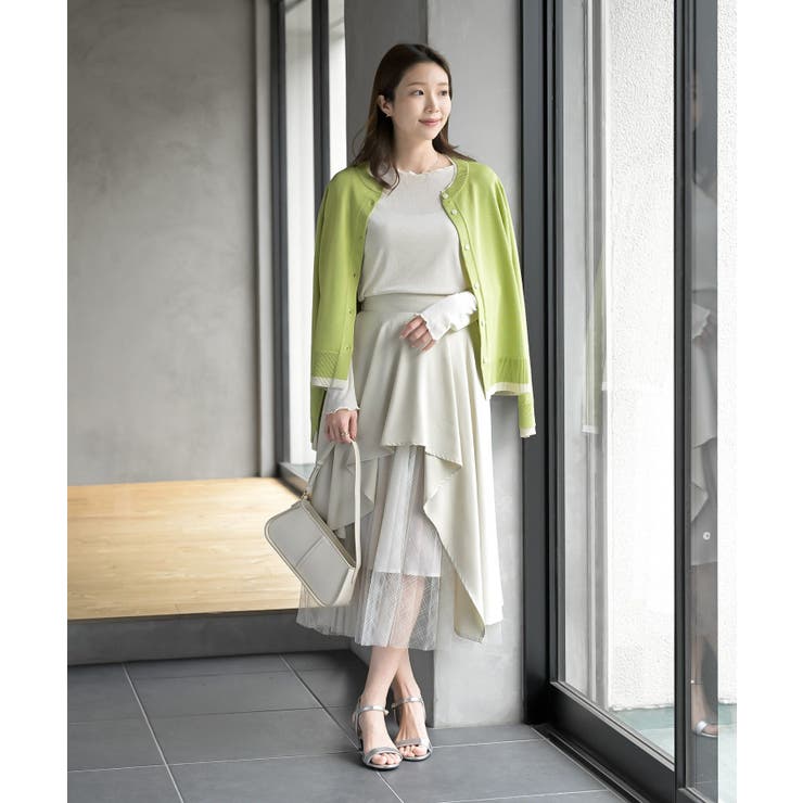 異素材切替ラッフルスカート | rps | 詳細画像10 