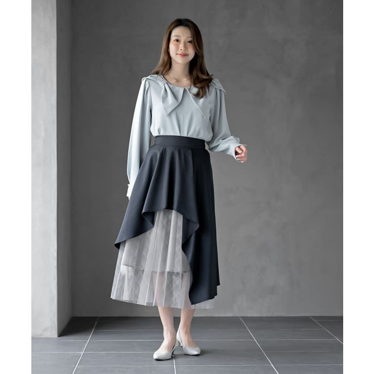 異素材切替ラッフルスカート | rps | 詳細画像11 