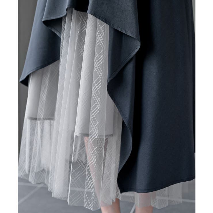 異素材切替ラッフルスカート | rps | 詳細画像15 