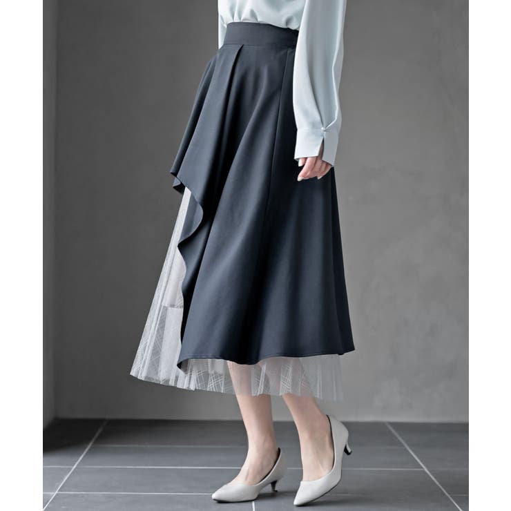 異素材切替ラッフルスカート | rps | 詳細画像16 