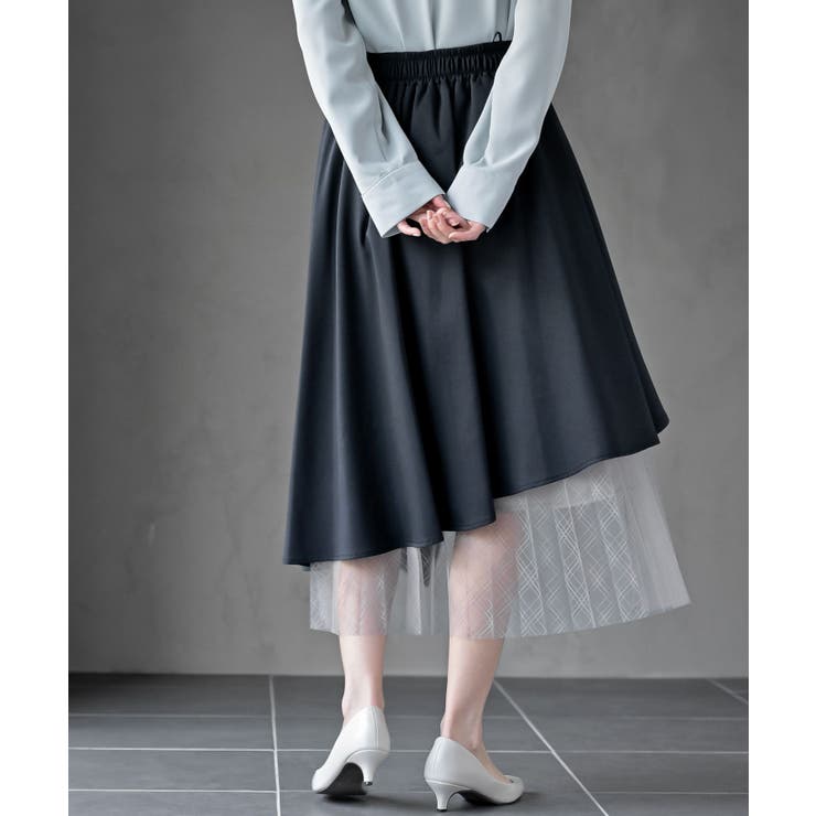 異素材切替ラッフルスカート | rps | 詳細画像17 