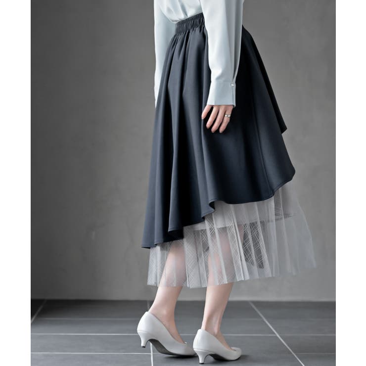 異素材切替ラッフルスカート | rps | 詳細画像18 