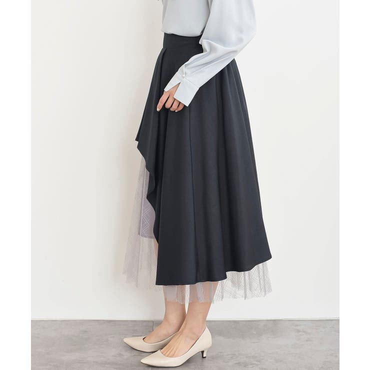 異素材切替ラッフルスカート | rps | 詳細画像20 