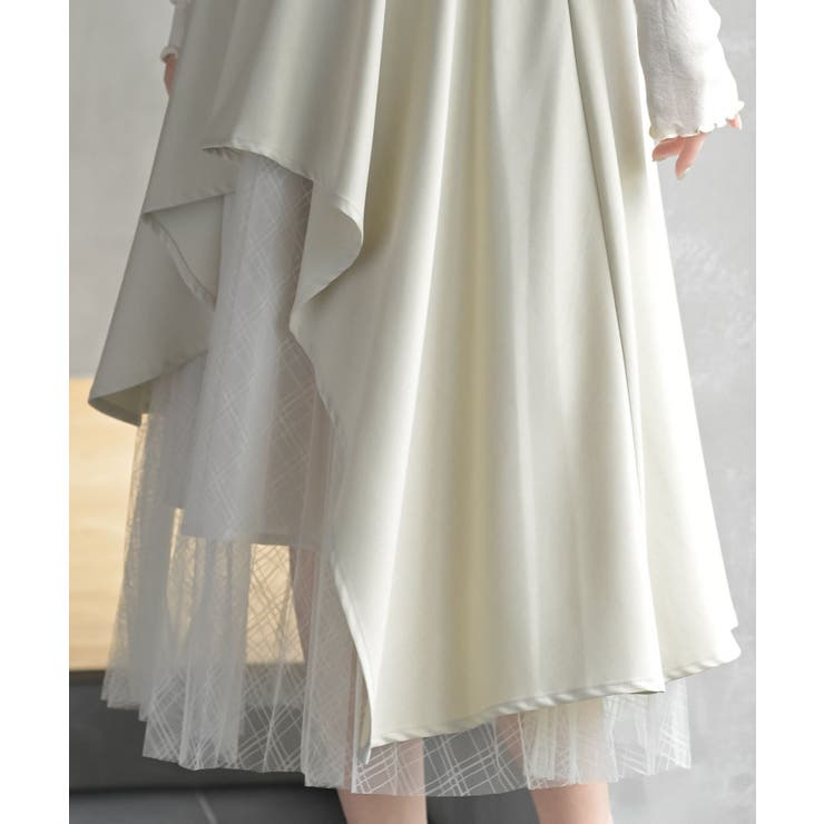 異素材切替ラッフルスカート | rps | 詳細画像6 