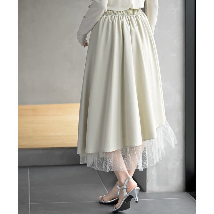 異素材切替ラッフルスカート | rps | 詳細画像8 