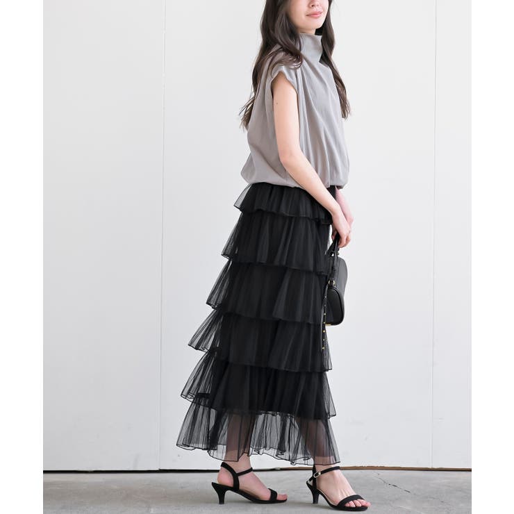 ６段ティアードチュールロングスカート | rps | 詳細画像14 