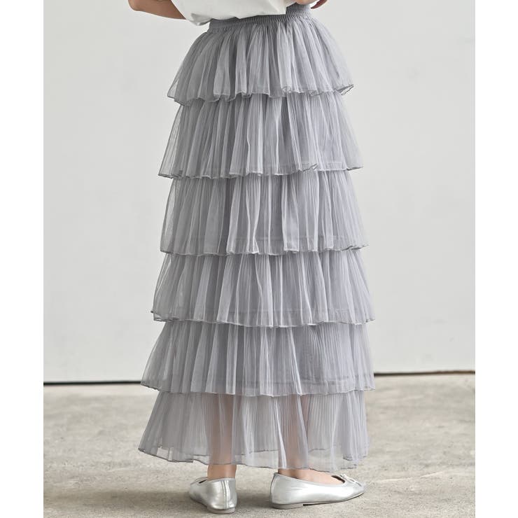 ６段ティアードチュールロングスカート | rps | 詳細画像25 
