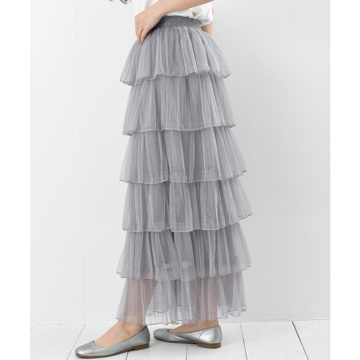 ６段ティアードチュールロングスカート | rps | 詳細画像27 