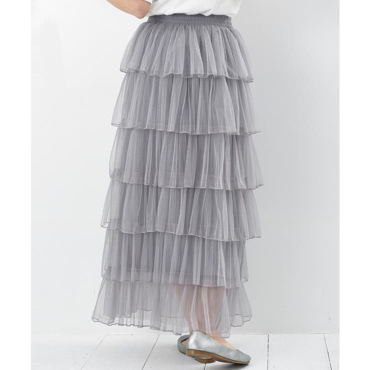 ６段ティアードチュールロングスカート | rps | 詳細画像28 