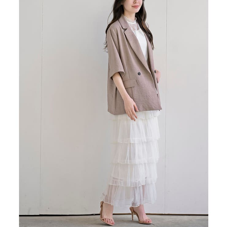 ６段ティアードチュールロングスカート | rps | 詳細画像5 