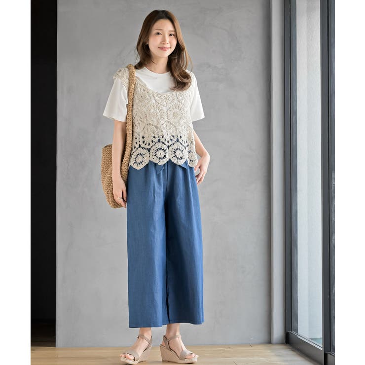 スラブデニムクロプトワイドパンツ | rps | 詳細画像10 