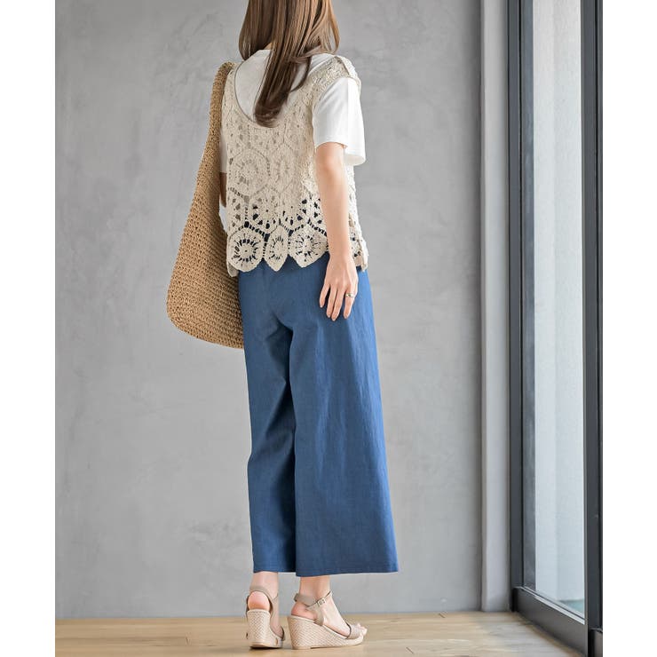 スラブデニムクロプトワイドパンツ | rps | 詳細画像12 