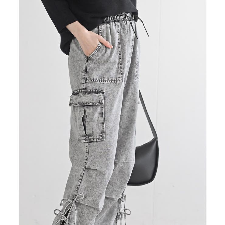 サイドリボンデニムカーゴパンツ | rps | 詳細画像16 