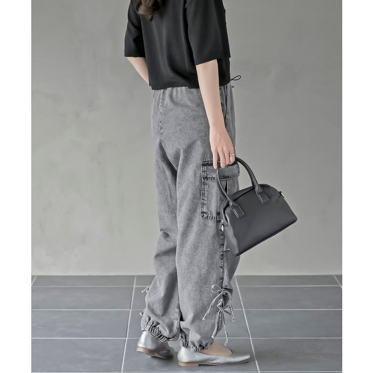 サイドリボンデニムカーゴパンツ | rps | 詳細画像23 