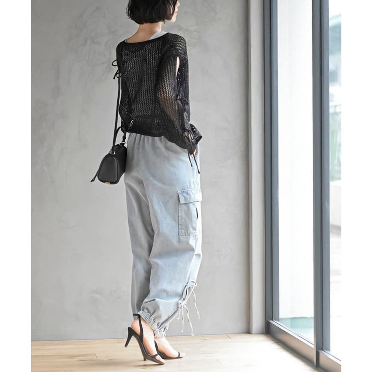 サイドリボンデニムカーゴパンツ | rps | 詳細画像31 